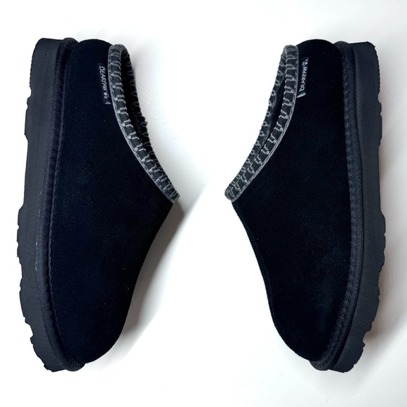 Bearpaw Womens Tabitha Cow Suede Black Slippers Size- 9 - Picture 9 of 11